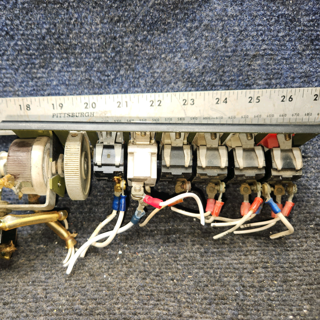 Used aircraft parts for sale, 66643-000 Piper PA28-140 Switch Panel Assembly w/ Potentiometer
