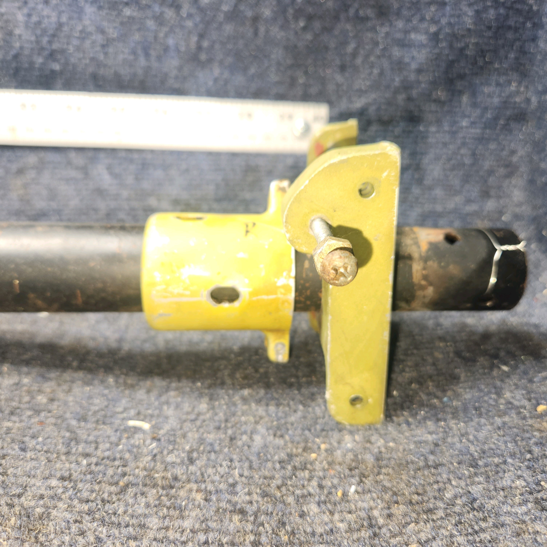 Used aircraft parts for sale, 62705-000 Piper PA-28-140 Flap Torque Tube with LH and RH Fitting