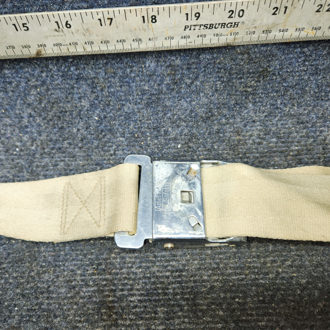 Used aircraft parts for sale, BE-2006 Beechcraft A24R Seatbelt Beige SEE PHOTOS FOR DETAILS