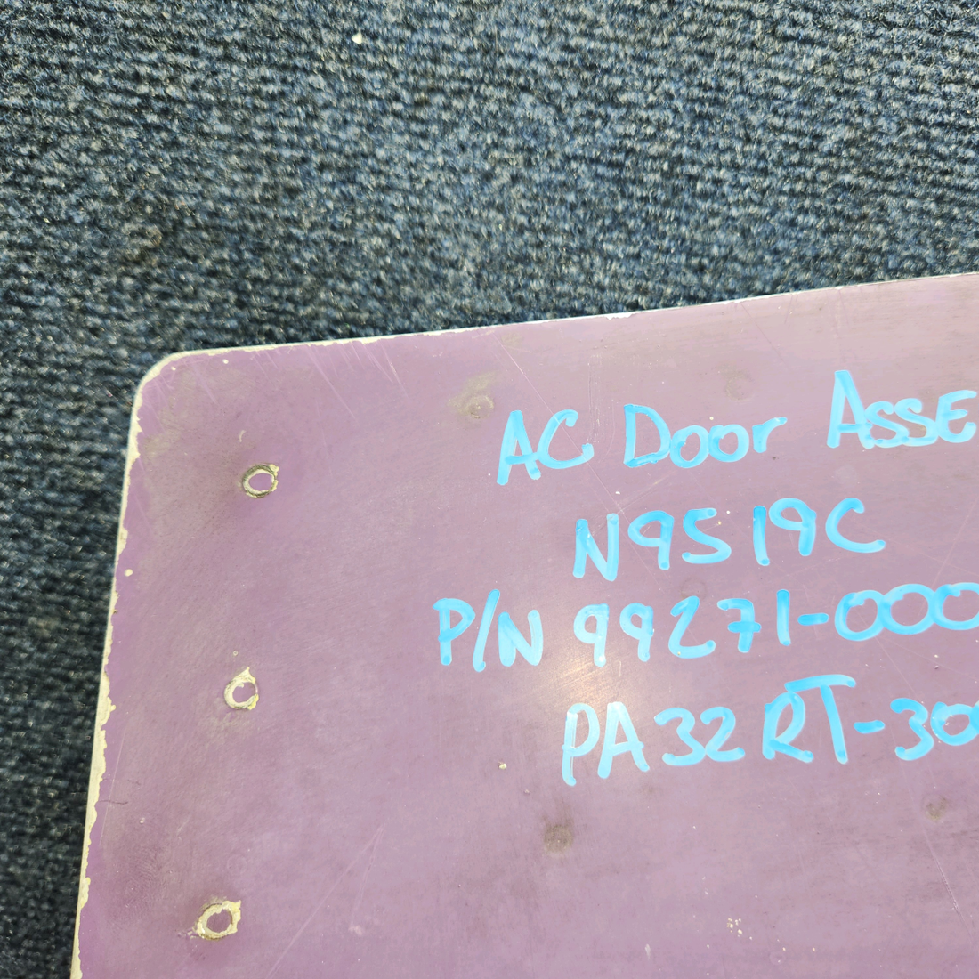 Used aircraft parts for sale, 99271-000 Piper PA32RT-300 A/C Louver Door Assembly