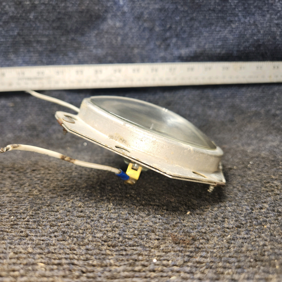 Used aircraft parts for sale, 0423542-6 Cessna 172F Landing Light Bracket Assembly with bulb