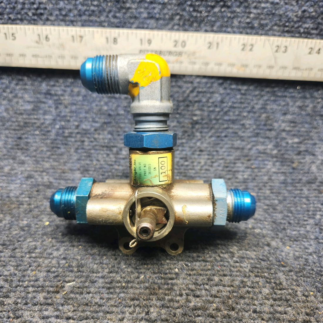 Used aircraft parts for sale, 36100-5 Mooney M20K AIRIGHT INC. FUEL SELECTOR VALVE