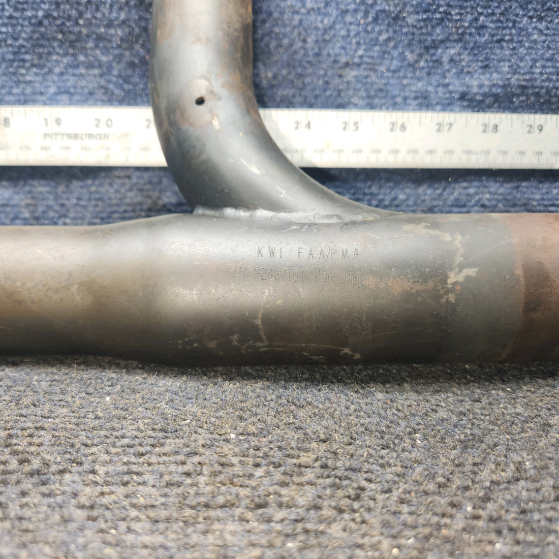 Used aircraft parts for sale, 96-950002-7 BEECHCRAFT 95-55B Exhaust Stack Assembly – Cylinder #4, LH Engine