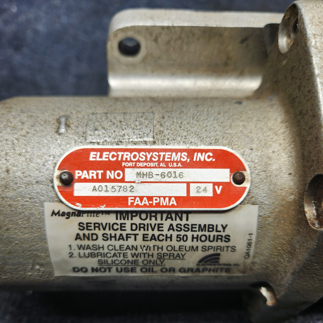 Used aircraft parts for sale, MHB-6016 ElectroSystems, Inc Texas Several MAGNA FLITE STARTER ASSEMBLY (VOLTS: 24)