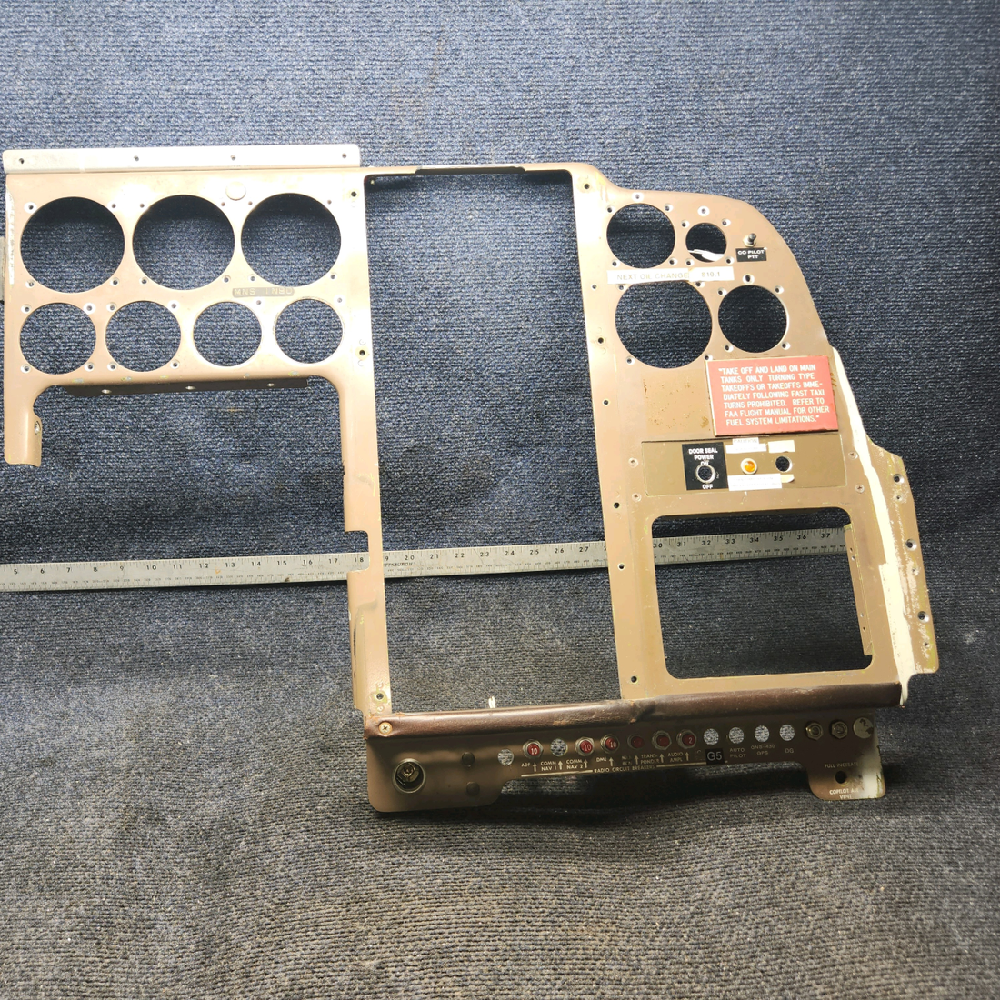 Used aircraft parts for sale, 58-324037-1 BEECHCRAFT 95-55B Instrument Panel Assembly – Co-Pilot