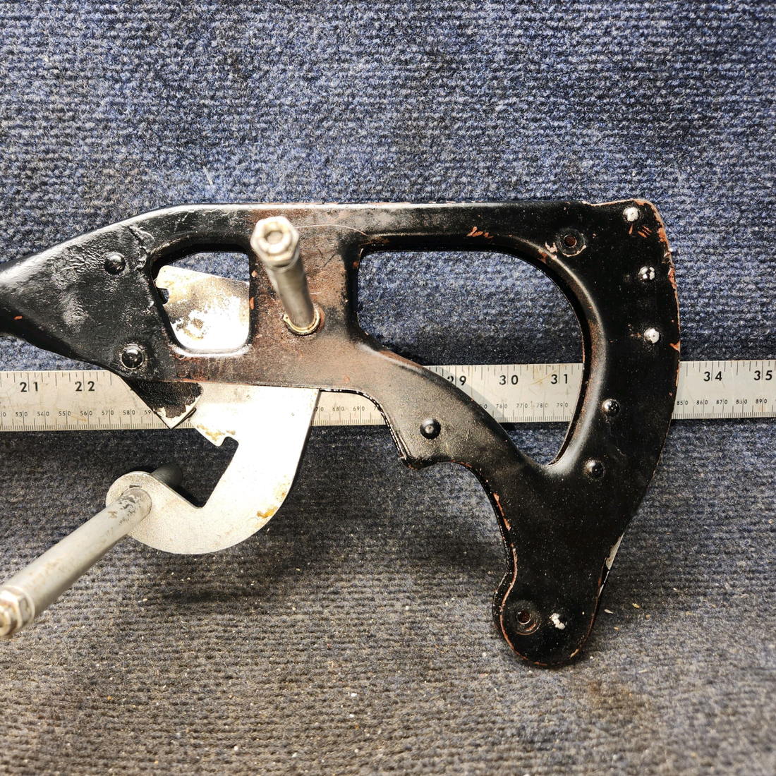 Used aircraft parts for sale, 0510166-6, 0510171-1 Cessna 172 E Flap Lever Assembly with Ratchet