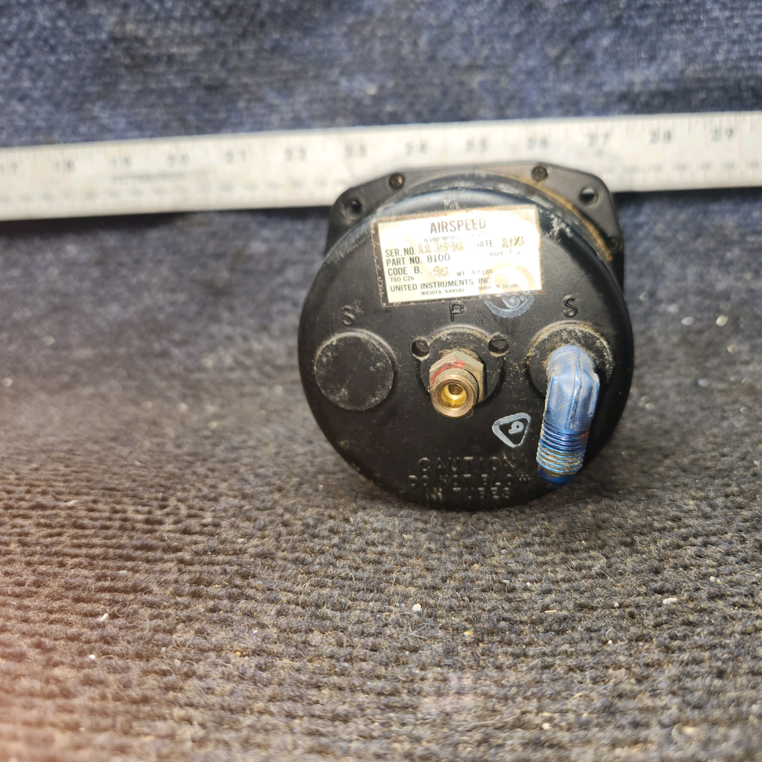 Used aircraft parts for sale, SA-46-1RB United Instruments Piper PA-28-140 True Airspeed Indicator (B.95)