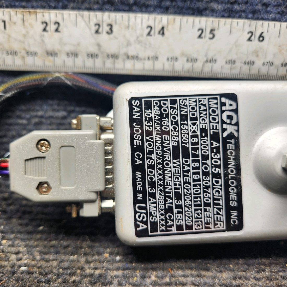 Used aircraft parts for sale, A-30.5 ACK piper PA-28-181 Altitude Encoder with Tray (10-32V)