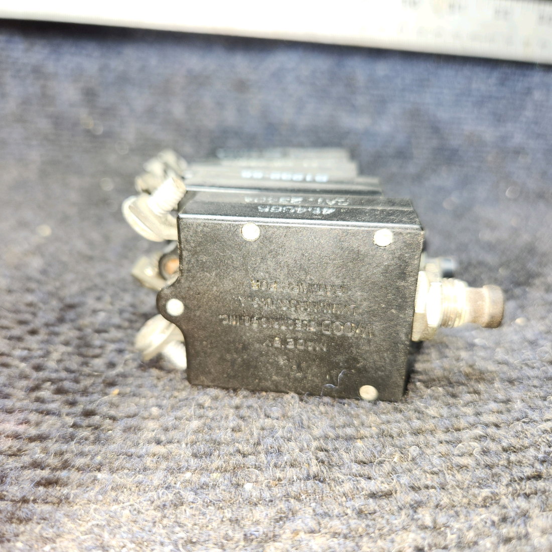 Used aircraft parts for sale, S1232-55, CB-2330A, CB-2315A, CB-2340A Cessna C175 Circuit Breaker Lot of Four(4) 15A/30A/40A/55A