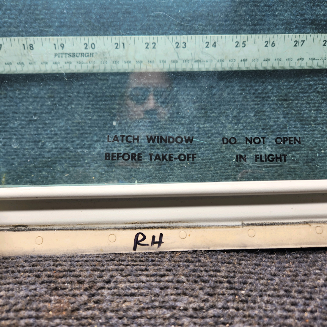 Used aircraft parts for sale, 35-410291-147 BEECHCRAFT 95-55B Cabin Rear Window Assembly - RH