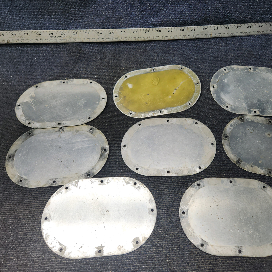 Used aircraft parts for sale, 62109-000 Piper PA28-161 Inspection Cover plate - Set Of "8"