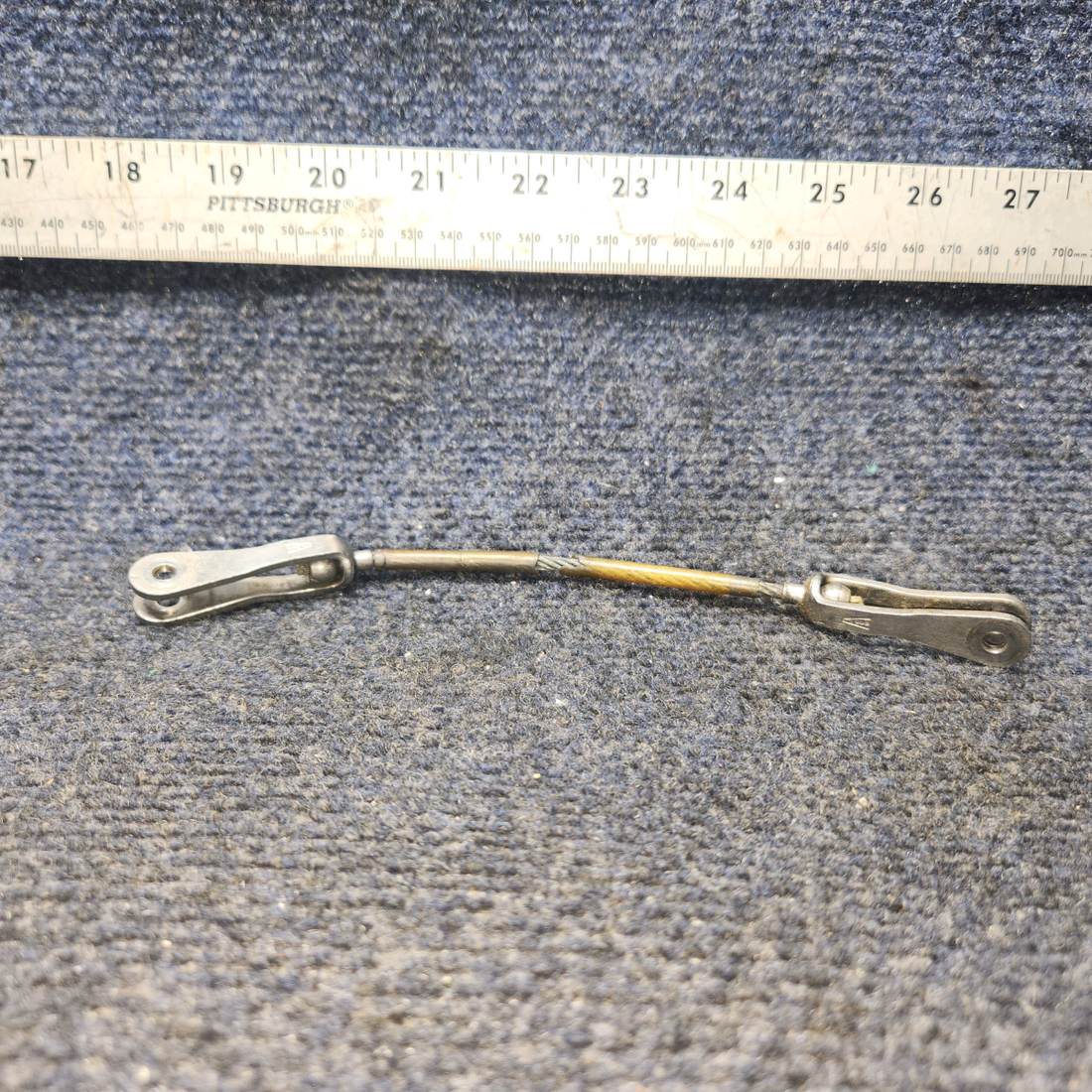 Used aircraft parts for sale, 20868-00 Piper PA28-140 Seat Belt Attach Cable Rear Side