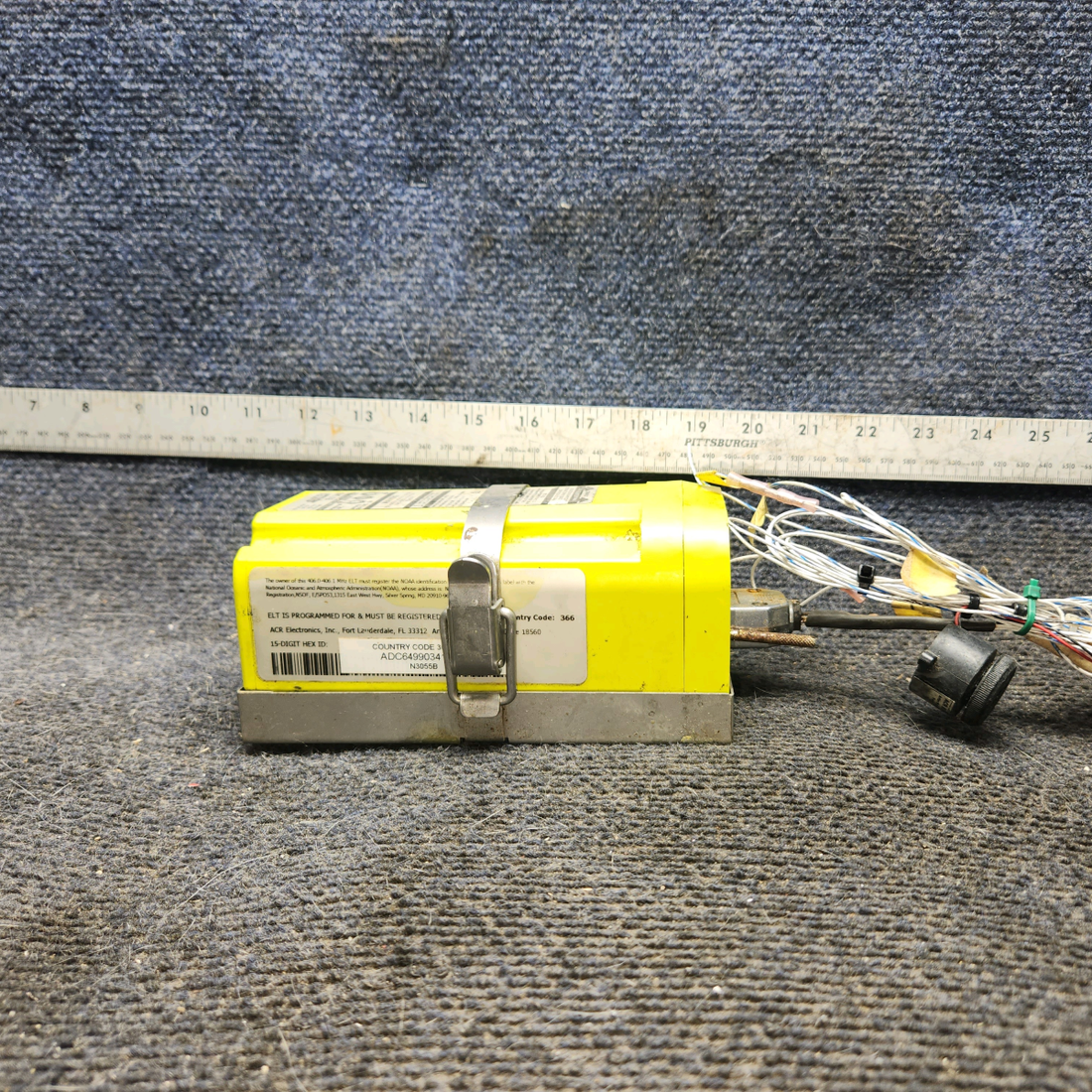 Used aircraft parts for sale, A3-06-2880 Artex ELT-345 piper PA-28-181 Emergency Locator Transmitter w/ Accessories