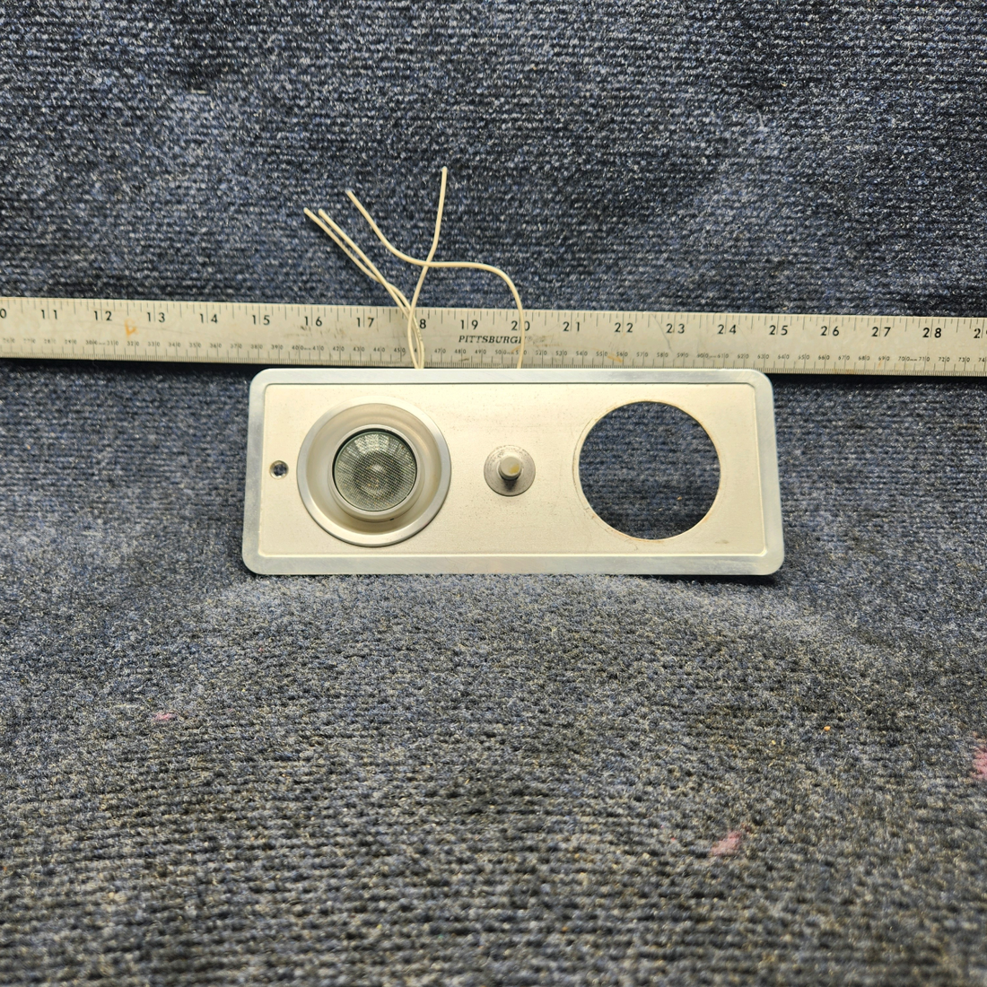 Used aircraft parts for sale, 58-530104-1, 2565 Beechcraft F33A OVERHEAD PANEL WITH LIGHT AND SWITCH