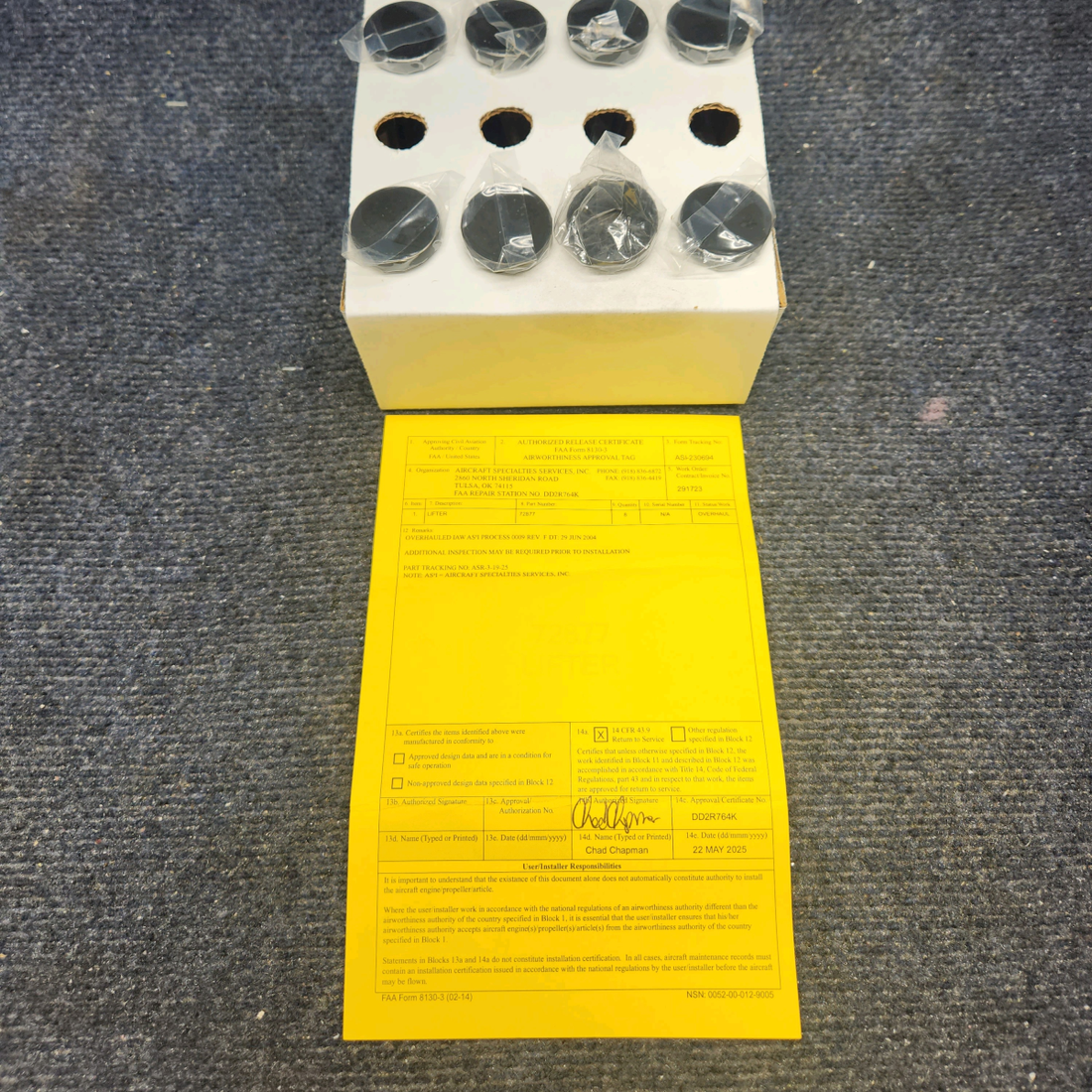 Used aircraft parts for sale, 72877 Lycoming 0-320 CESSNA 172K Lifter- Full Set of 8