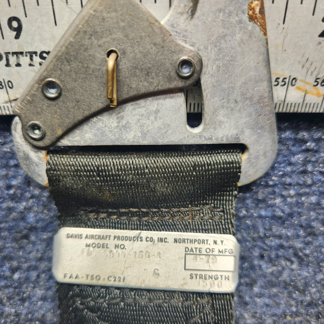 Used aircraft parts for sale, FDC-5900-160-3 Mooney M20K DAVIS AIRCRAFT PRODUCTS SEATBELT W SHOULDER STRAP-FDC-7275-8-1