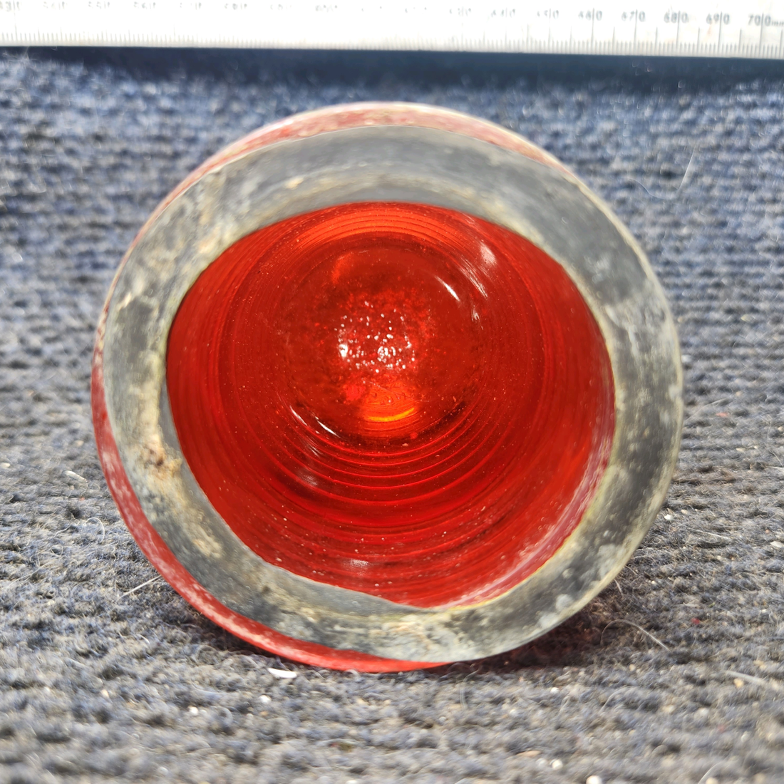 Used aircraft parts for sale, C17325 cessna 172N Flashing Beacon Glass Dome Red Lens