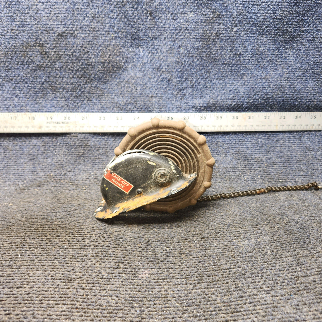 Used aircraft parts for sale, 0510127 Cessna C175 Elevator Tab Control Wheel W/Cover and Indicator