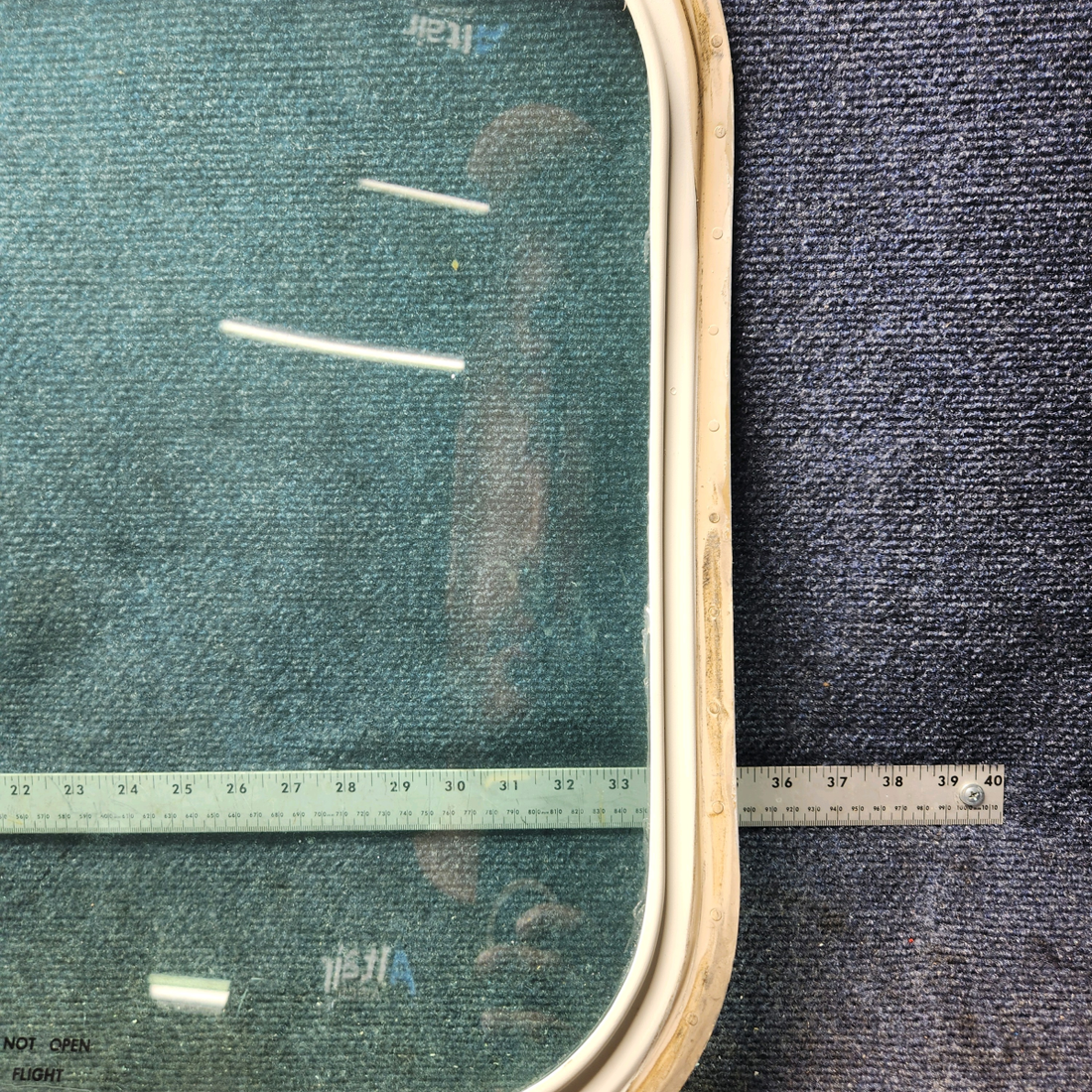 Used aircraft parts for sale, 35-410291-147 BEECHCRAFT 95-55B Cabin Rear Window Assembly - RH