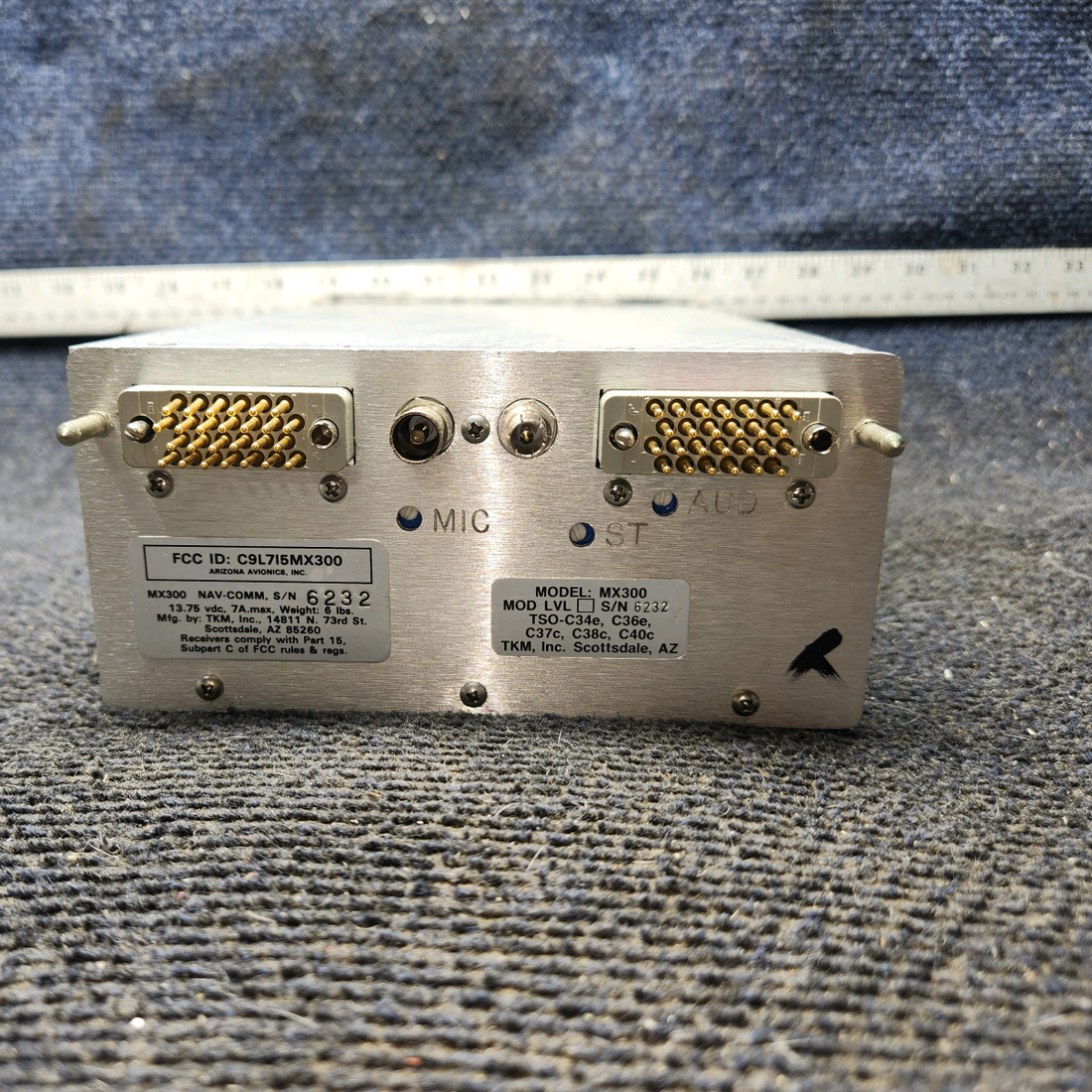 Used aircraft parts for sale, MX300 TKM cessna 150G NAV/COMM 14 VDC with Tray and Connectors