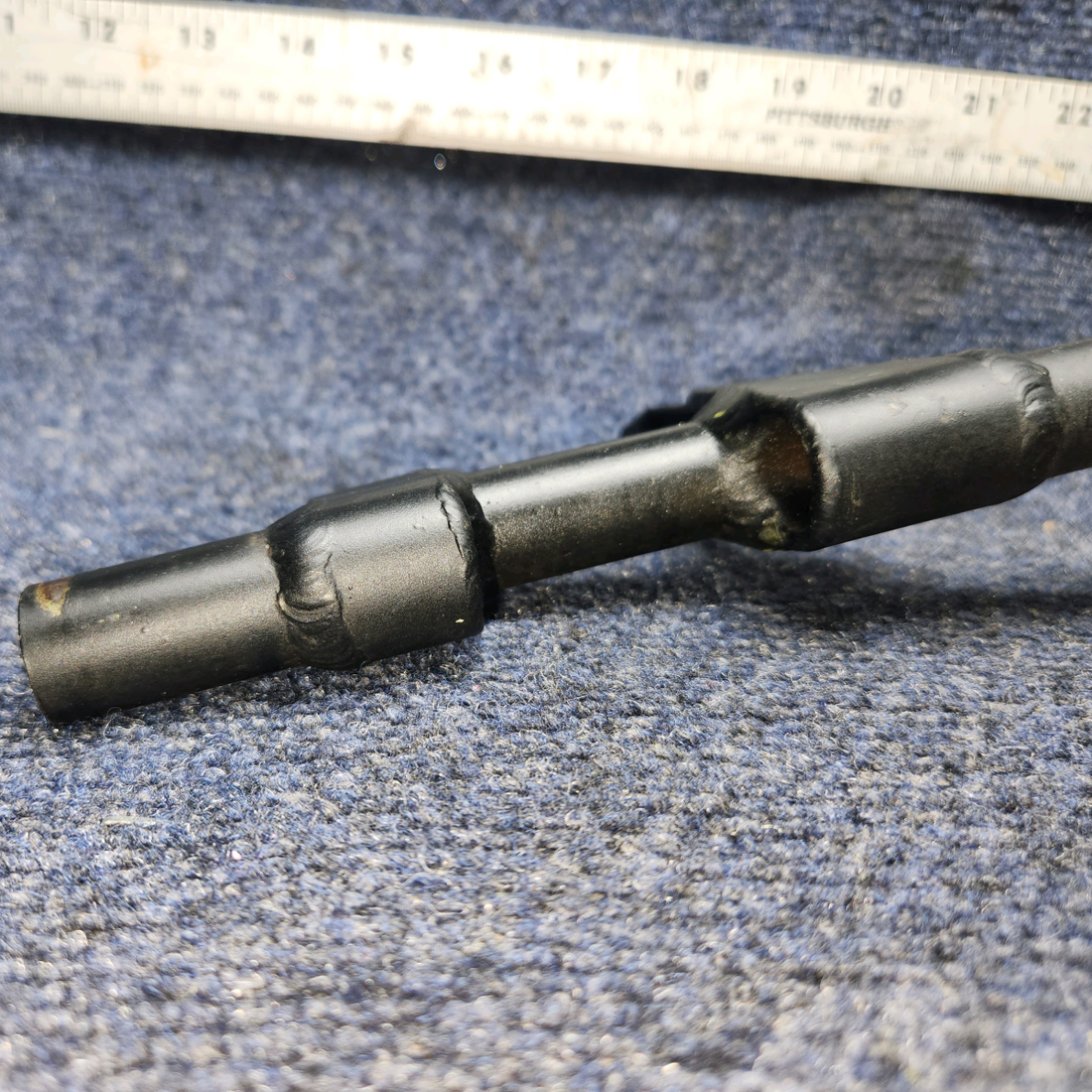 Used aircraft parts for sale, 22237-000 PIPER PA-24-250 Rudder Pedal and Toe Brake Torque Shaft Assembly