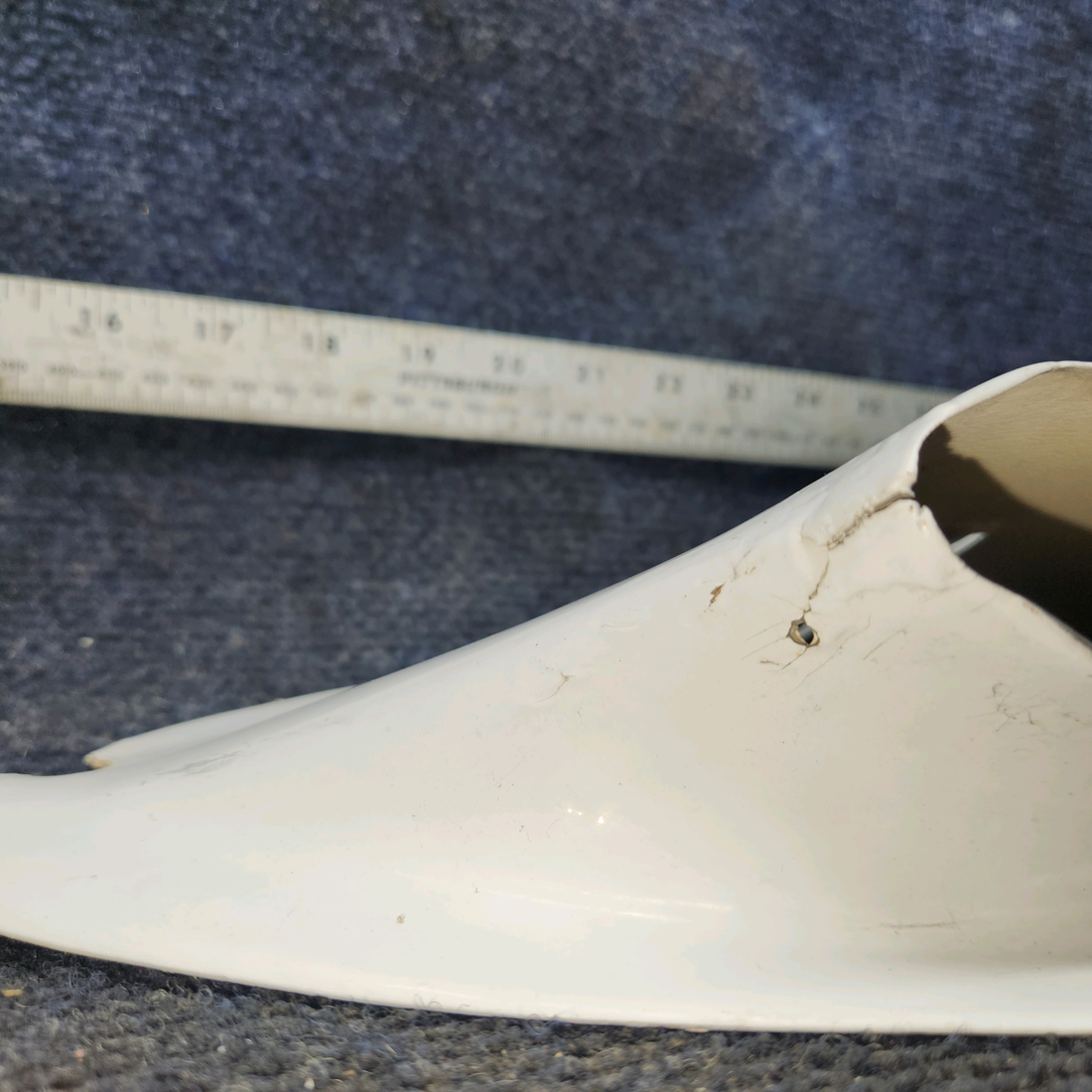 Used aircraft parts for sale, 0723605-4 Cessna 182G Wing Strut Upper Fairing RH (Worn Holes)