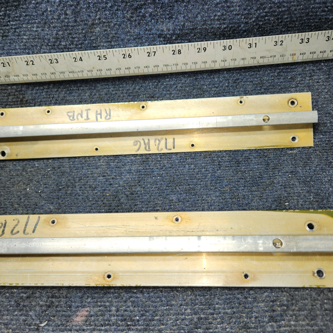 Used aircraft parts for sale, 2414002-2 Cessna 172RG Seat Rail R/H Outboard and Inboard- Copilot -Pair