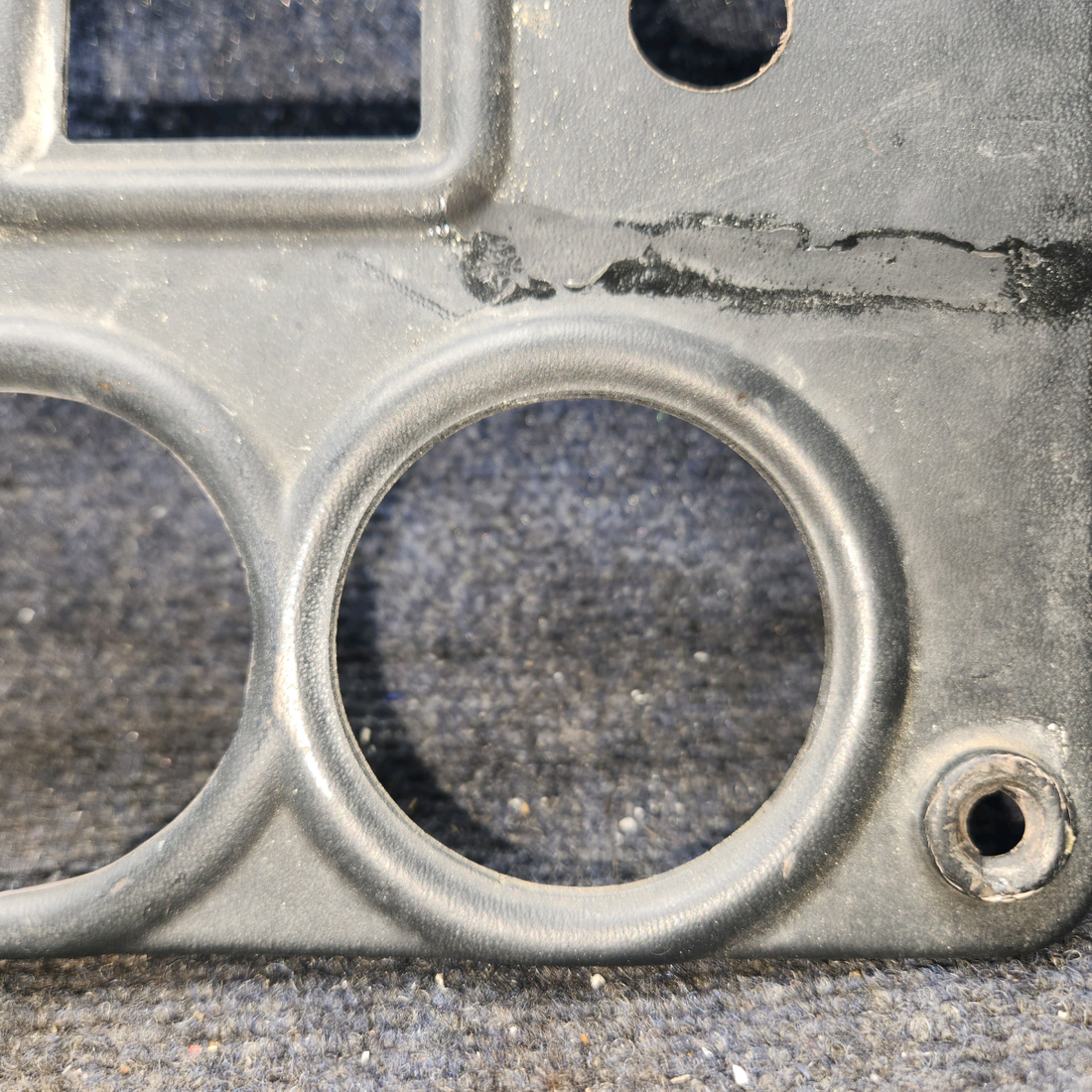 Used aircraft parts for sale, 0513319-4-418 Cessna 172 E Engine Instruments Cover Panel (Black)