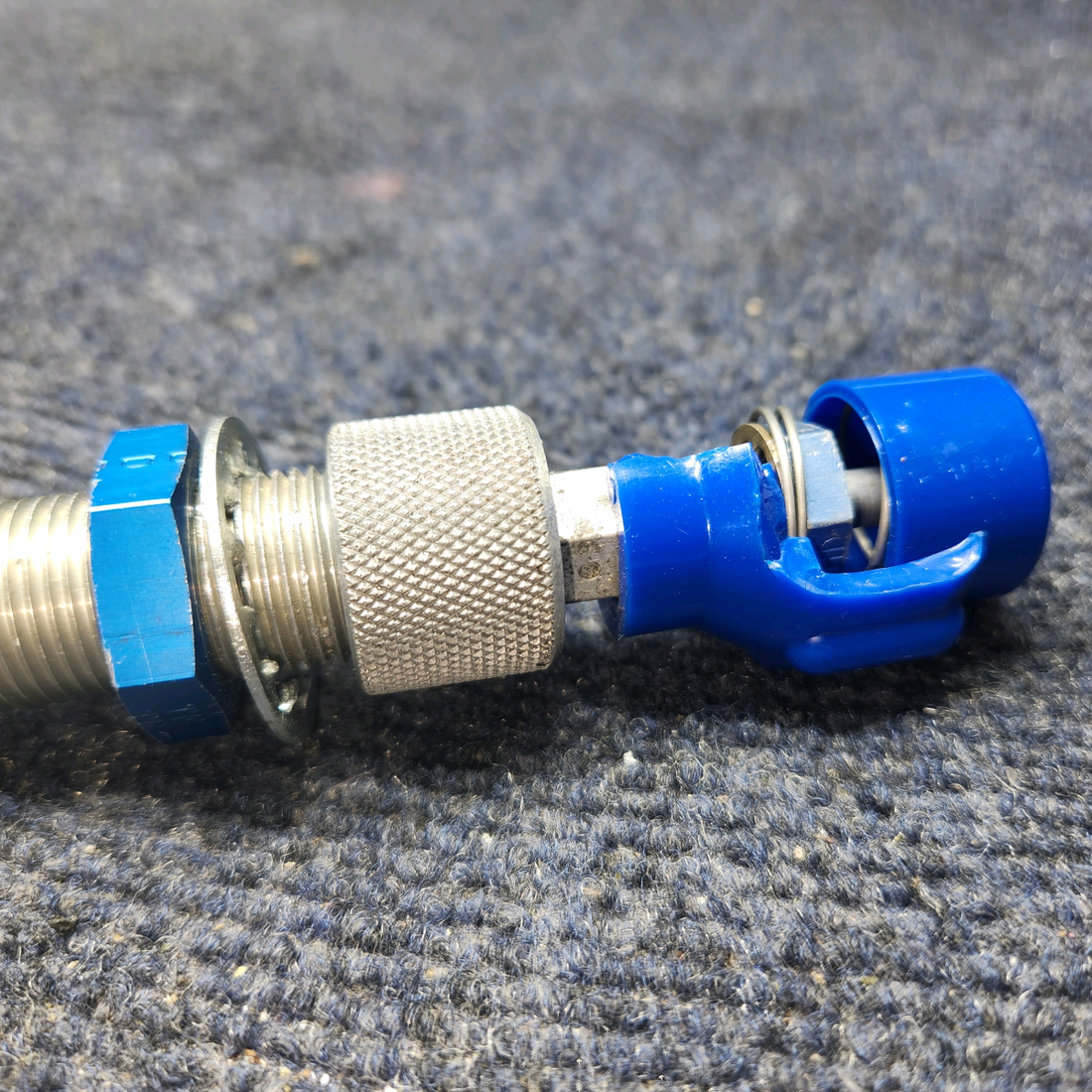 Used aircraft parts for sale, 169-940013-21 Beechcraft A24R Propeller Control Cable VERNIER (Length: 49-3/4") PLASTIC IS BROKE-SEE PHOTOS.