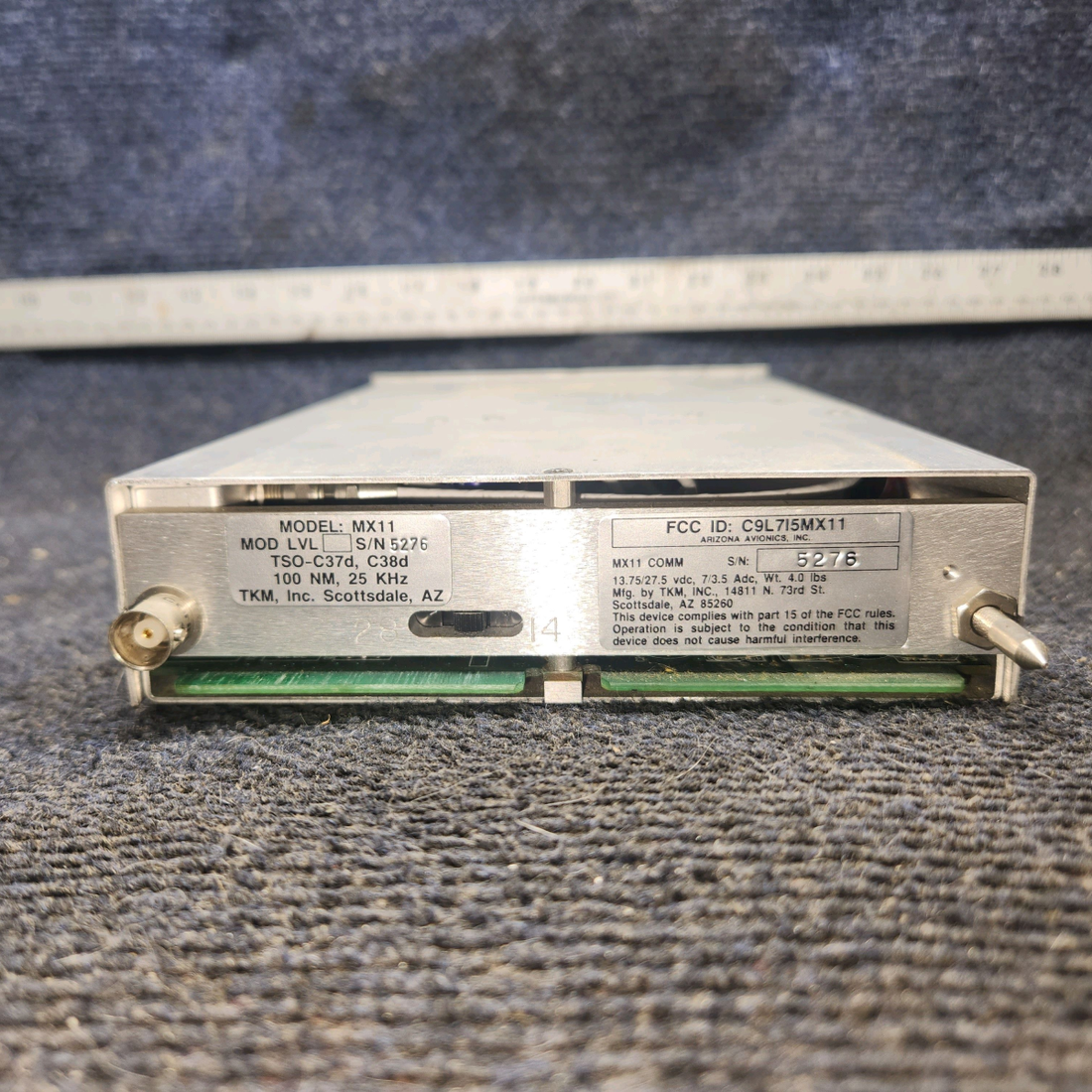Used aircraft parts for sale, TKM MX11 COMM TKM MX11 cessna 172k Aircraft Communication Transceiver