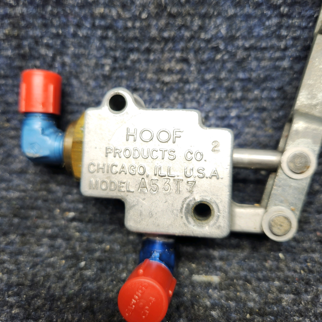 Used aircraft parts for sale, A53T7 Beechcraft A24R Hoof Brake Valve Assembly