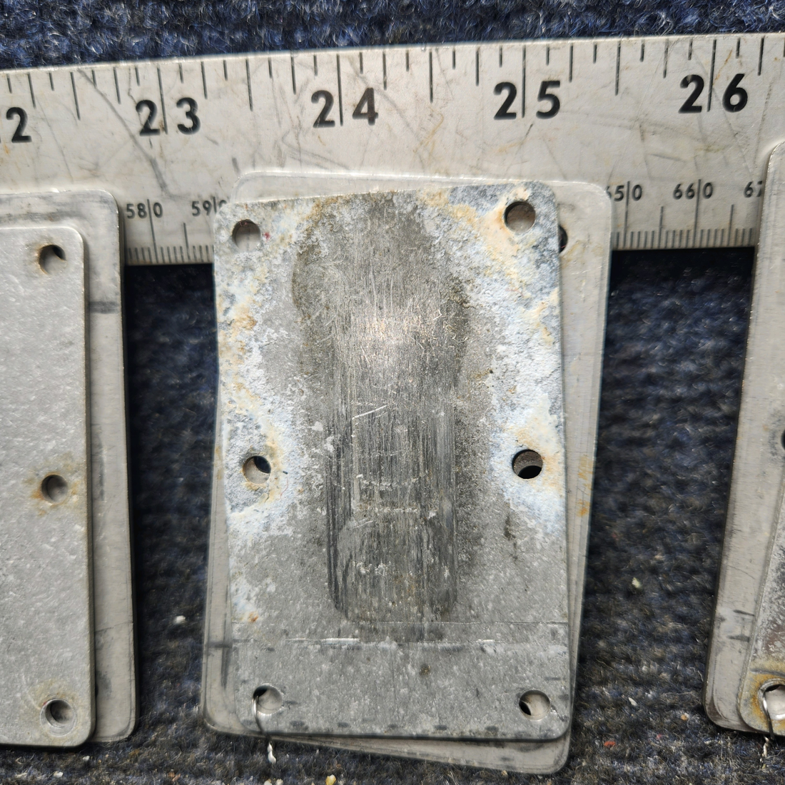 Used aircraft parts for sale, 99141-003 Piper PA32RT-300 Aft Seat Attach Plate Set with Backplate - Set Of Four