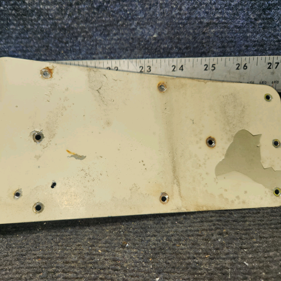Used aircraft parts for sale, 63012-000 Piper PA-28-140 Door Latch Trim Plate