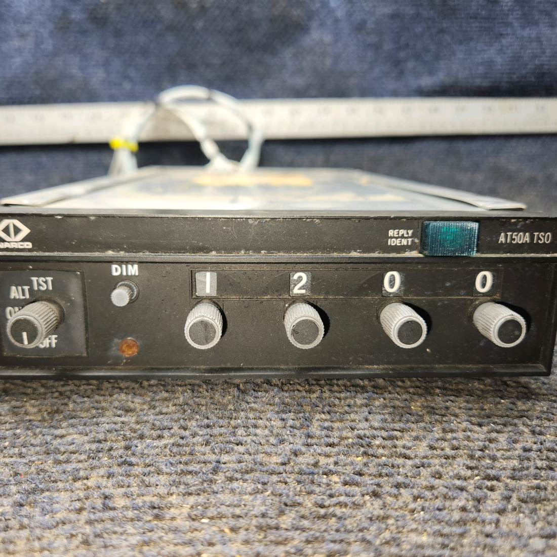 Used aircraft parts for sale, AT50A Narco Avionics AT-50A Cessna 172F Transponder with tray and connectors