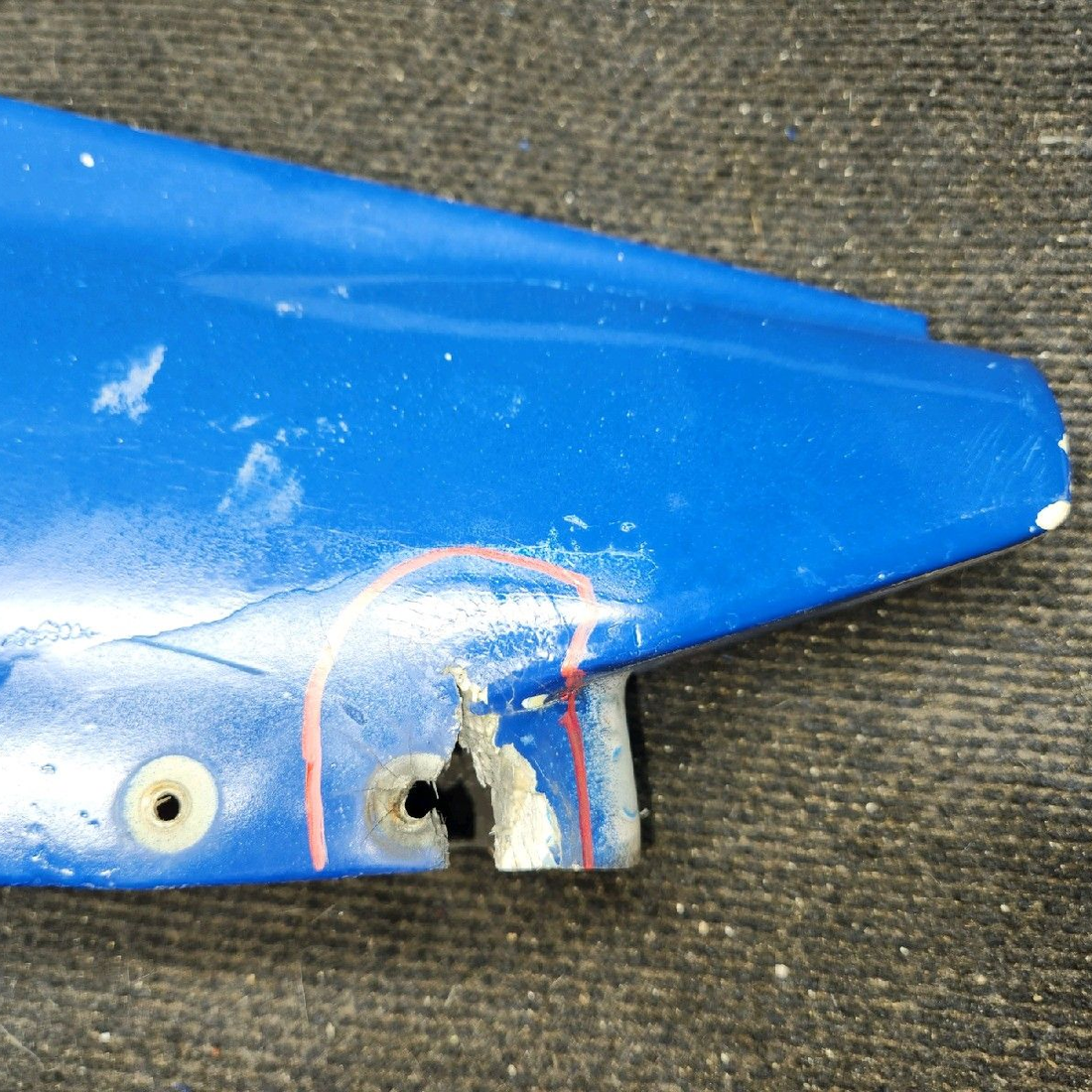 Used aircraft parts for sale, 99868-000 piper PA-28-181 Rudder Tip Fairing With Tail Light Provision