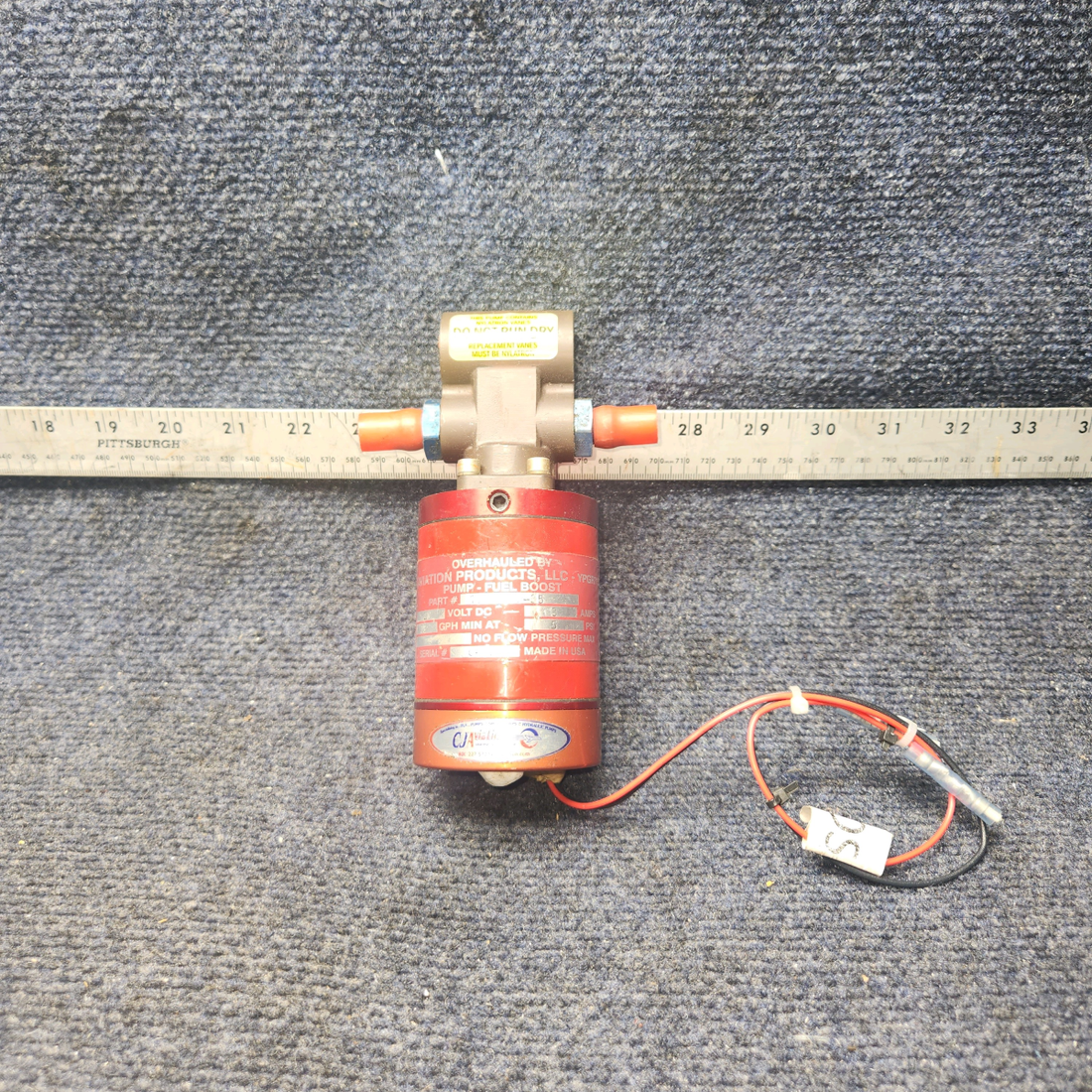 Used aircraft parts for sale, 1500-00-15 Cessna 172RG Fuel Boost Pump 28 Volts.