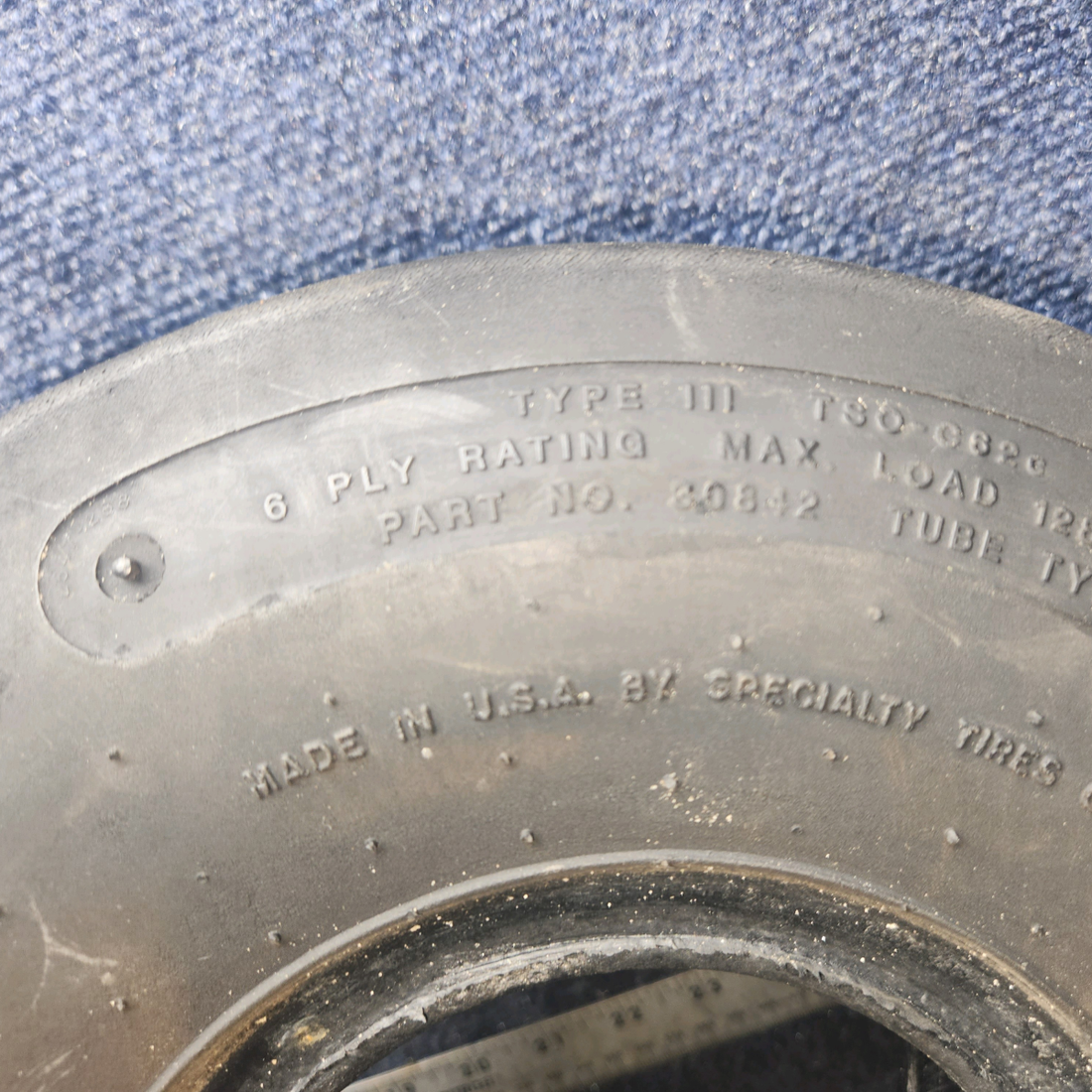 Used aircraft parts for sale, 5.00-5 Air Hawk 5.00-5 Cessna 172E Tire 6 PLY with tube