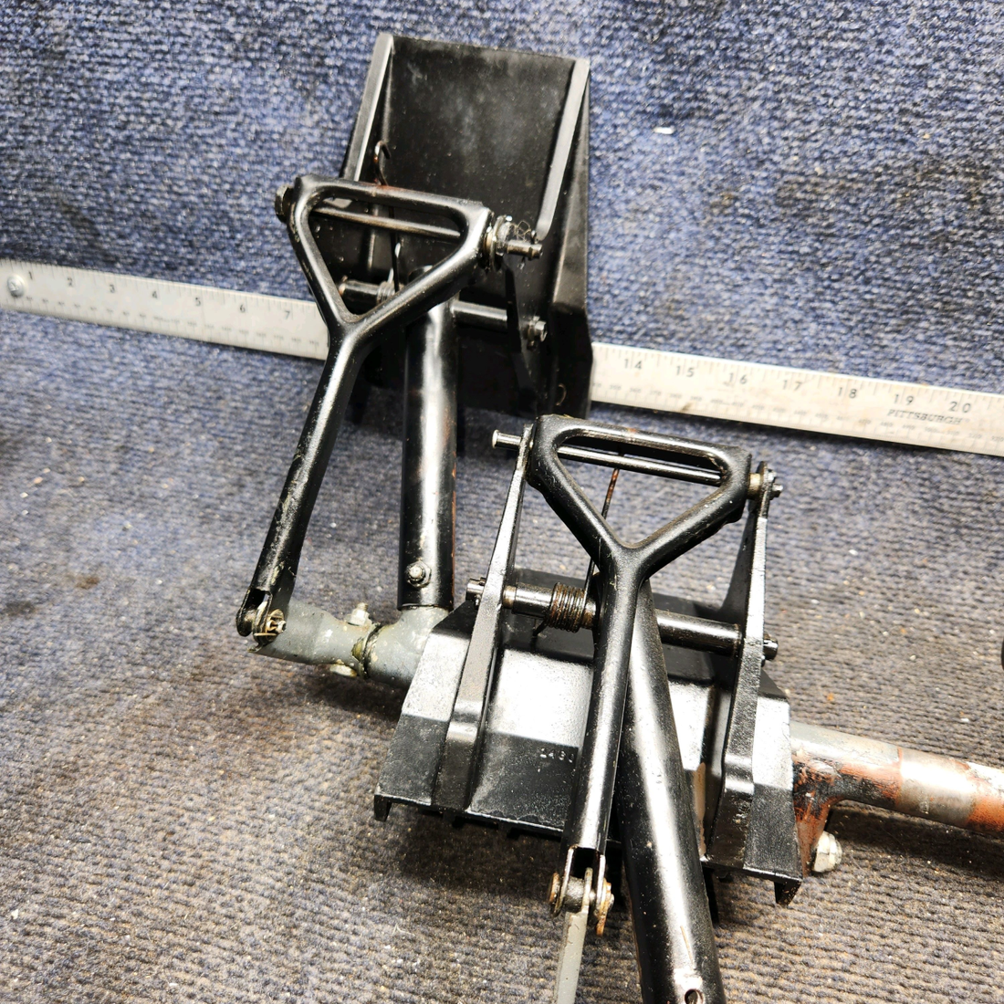 Used aircraft parts for sale, 0411306-14, 0411306-13 Cessna 172E Brake & Rudder Pedal Bar Assembly
