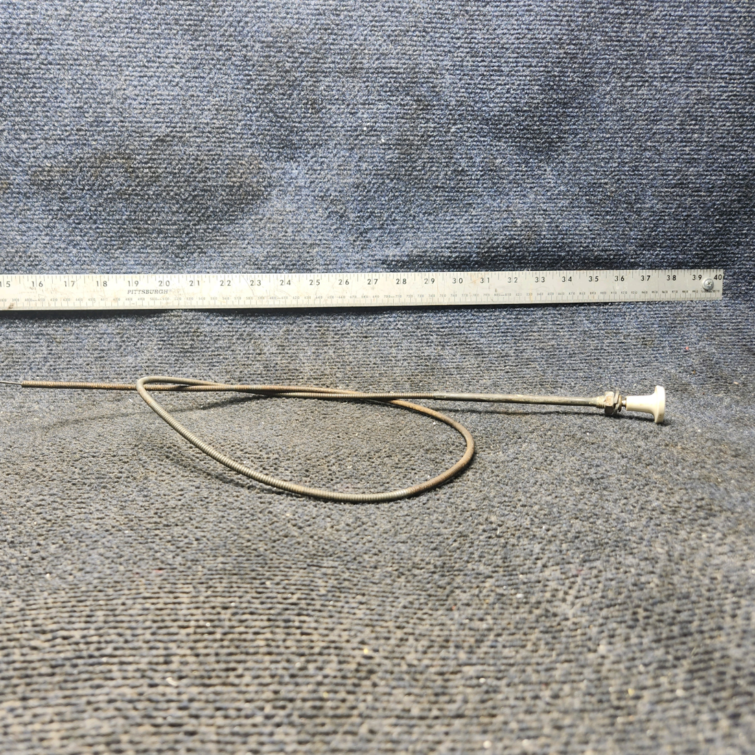 Used aircraft parts for sale, S1239-15 Cessna 172E Cabin Heat Control Cable (Length: 47")