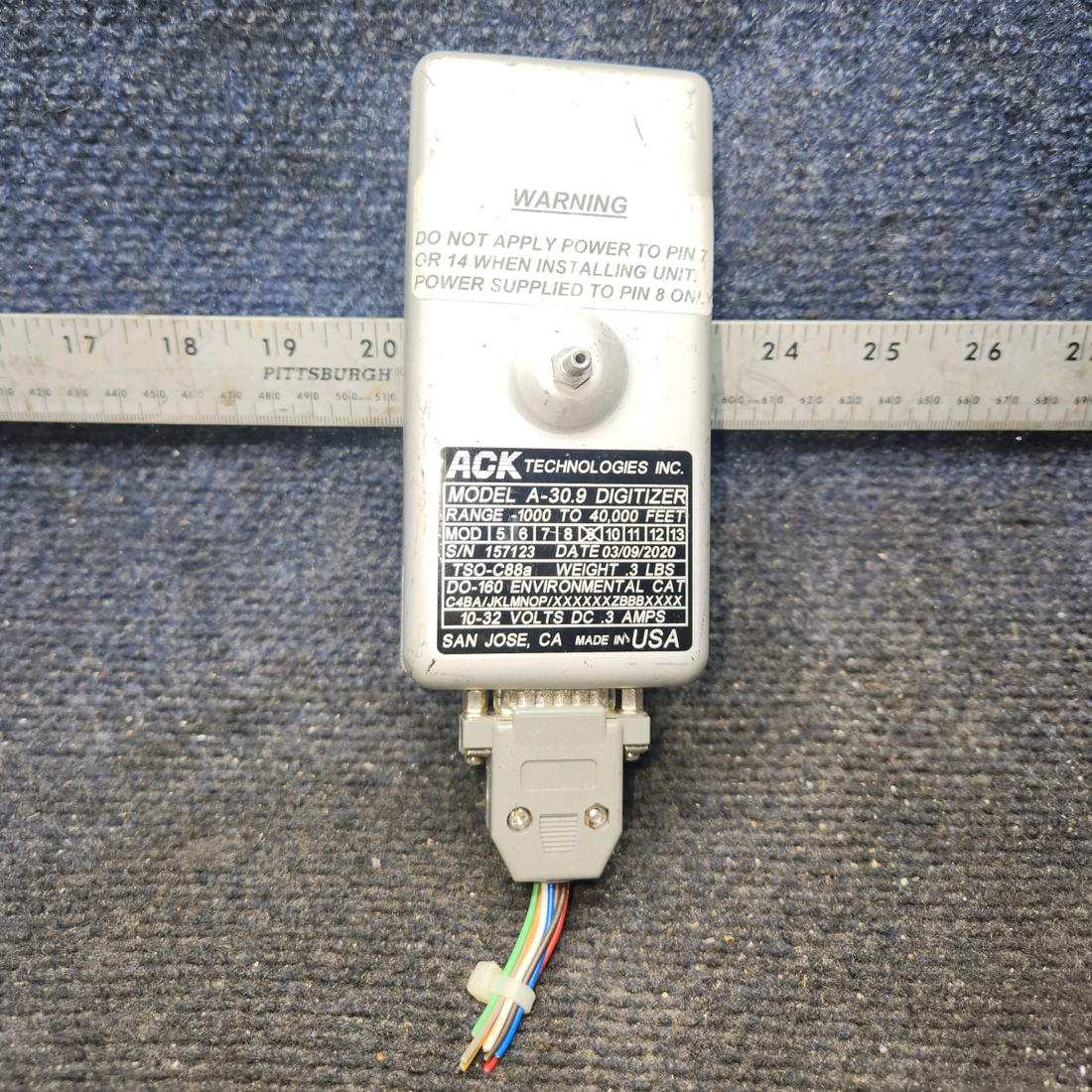 Used aircraft parts for sale, A-30.9 DIGITIZER ACK A-30.9 Beechcraft 95-B55 Digitizer Encoder