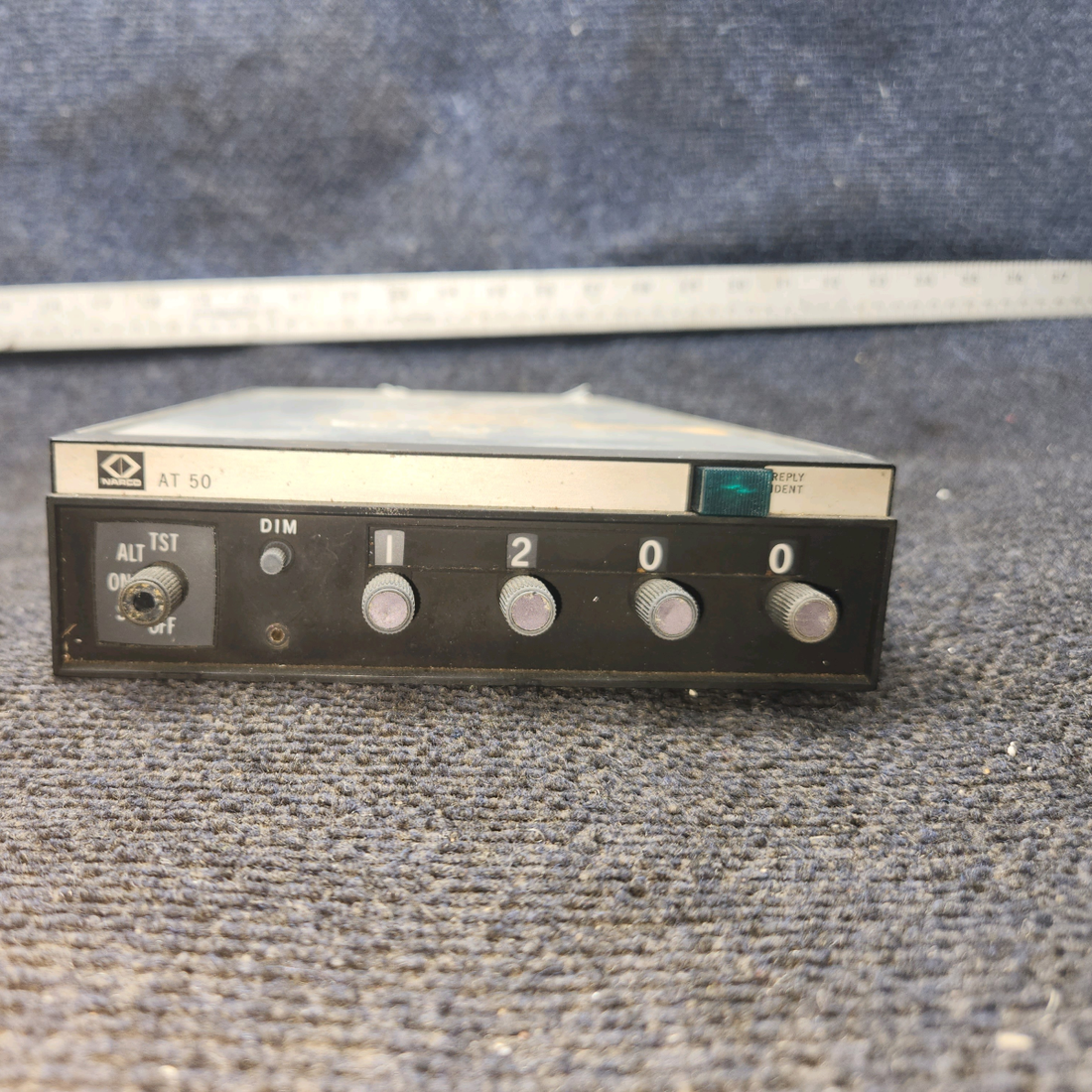 Used aircraft parts for sale, AT-50 Narco Avionics Piper PA-28-140 Transponder with Tray