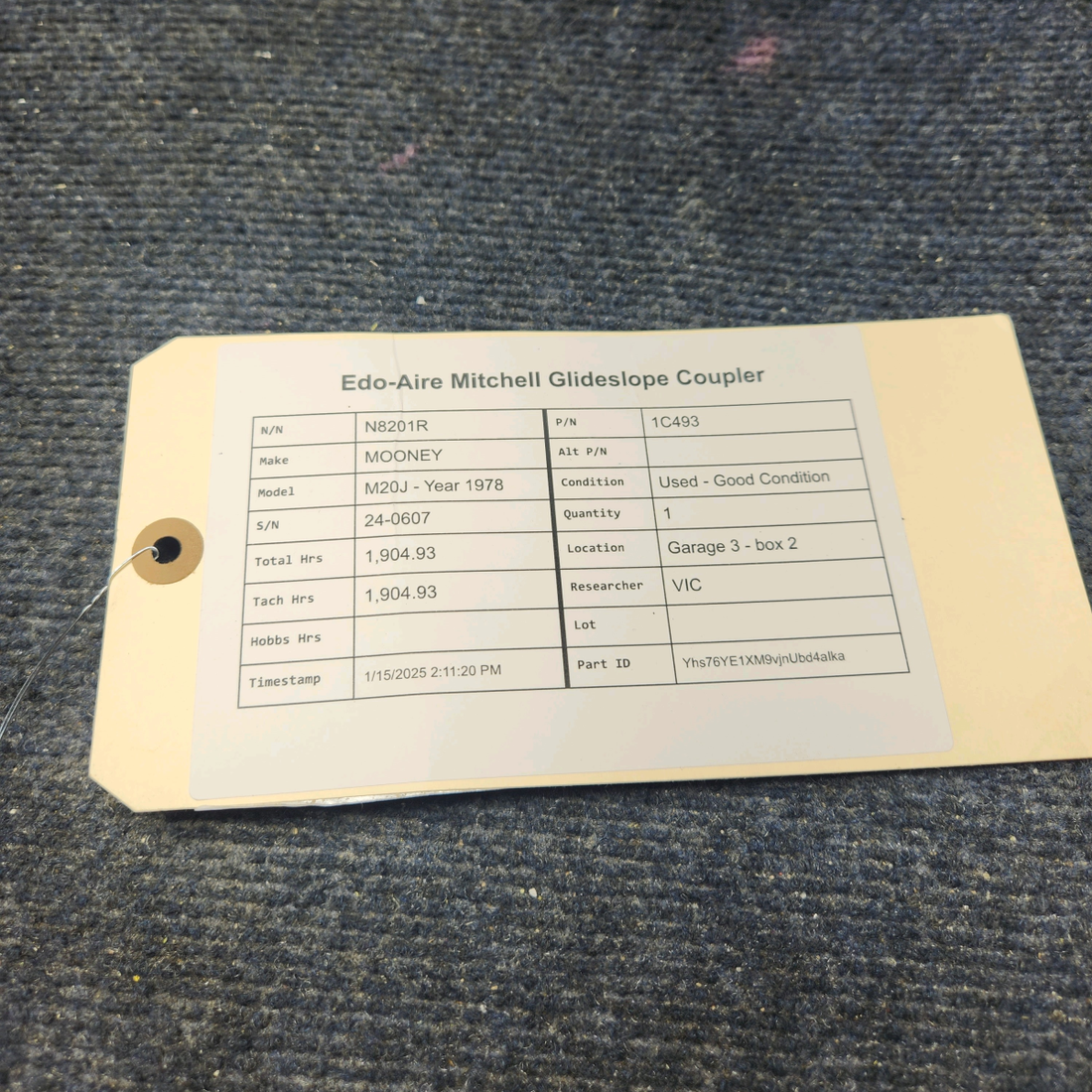 Used aircraft parts for sale, 1C493 MOONEY M20J EDO-AIRE MITCHELL GLIDESLOPE COUPLER