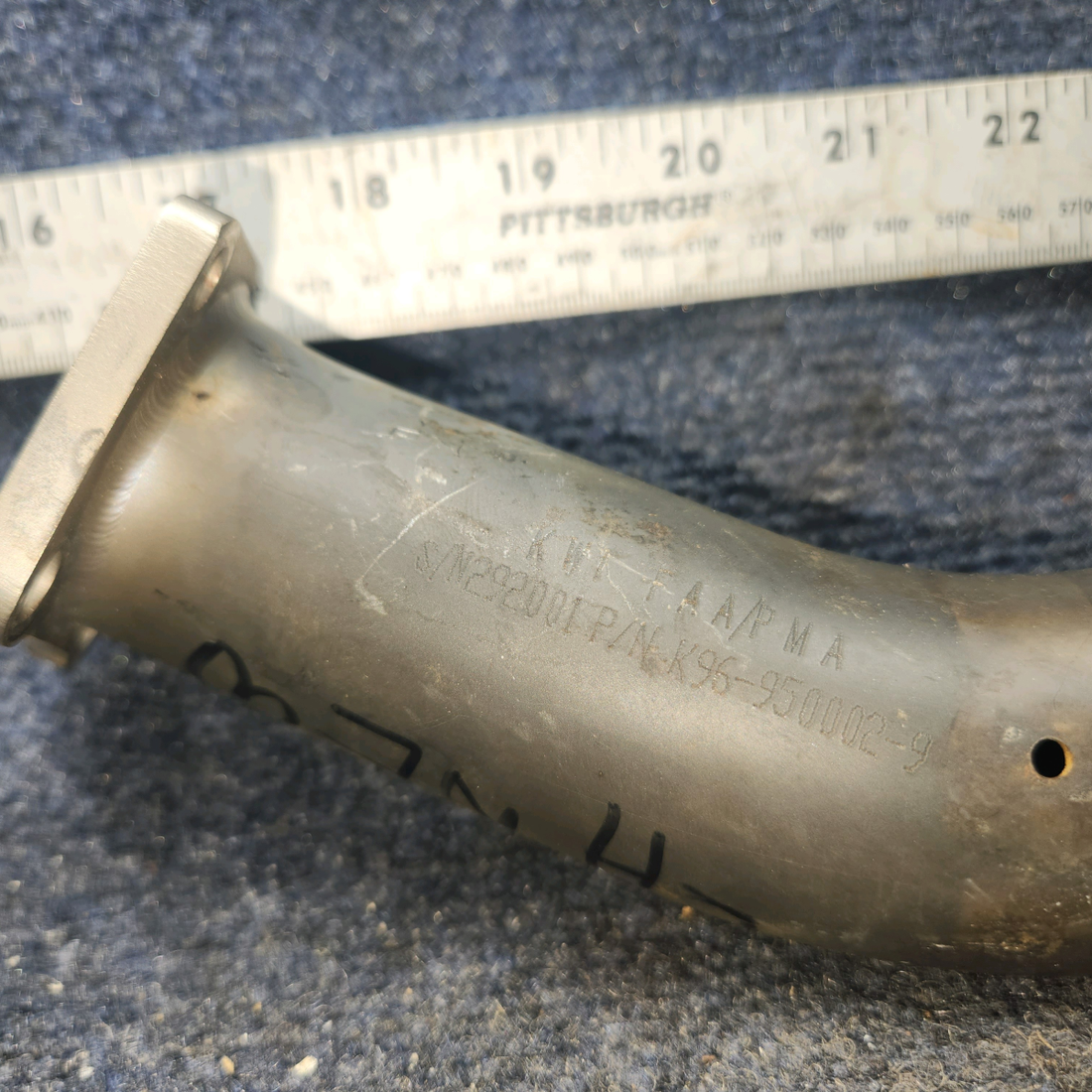 Used aircraft parts for sale, 96-950002-9 BEECHCRAFT 95-55B Exhaust Stack Assembly – Cylinder #6, LH Engine