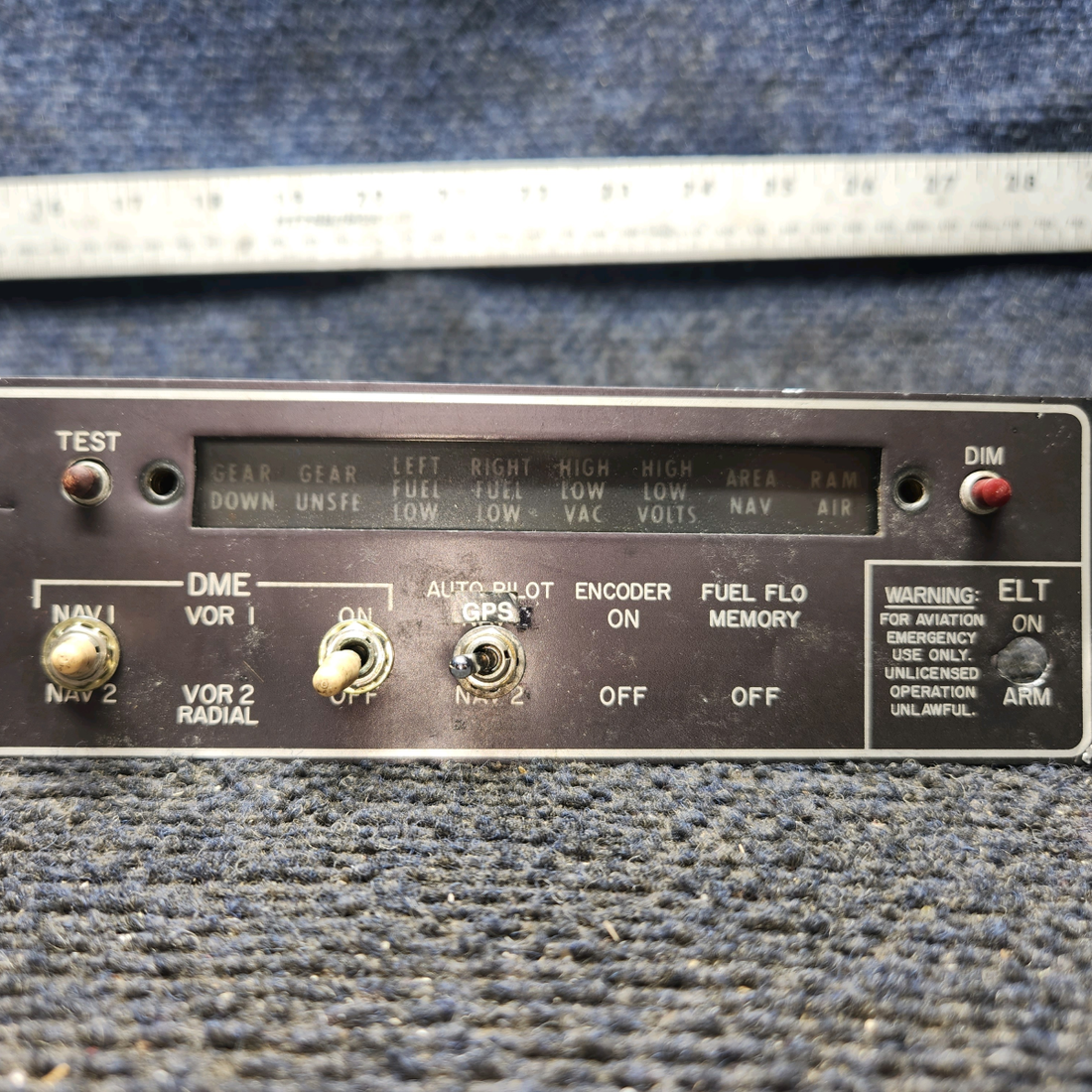 Used aircraft parts for sale, 500D0024 Internatinal Avionics Mooney M20J Annunciator Panel