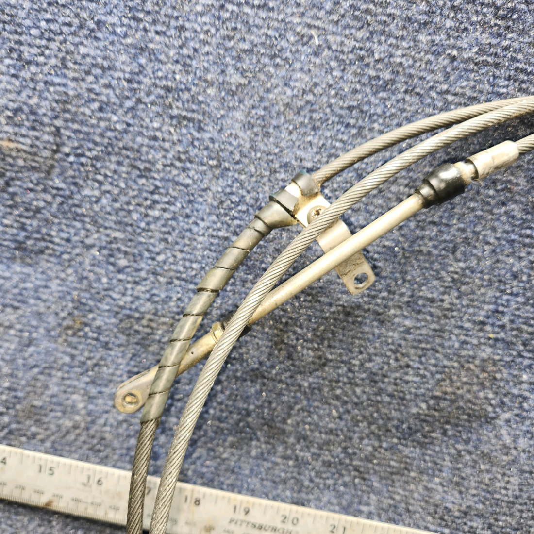 Used aircraft parts for sale, 555-815 Piper PA32RT-300 Throttle Control Cable (114" long)
