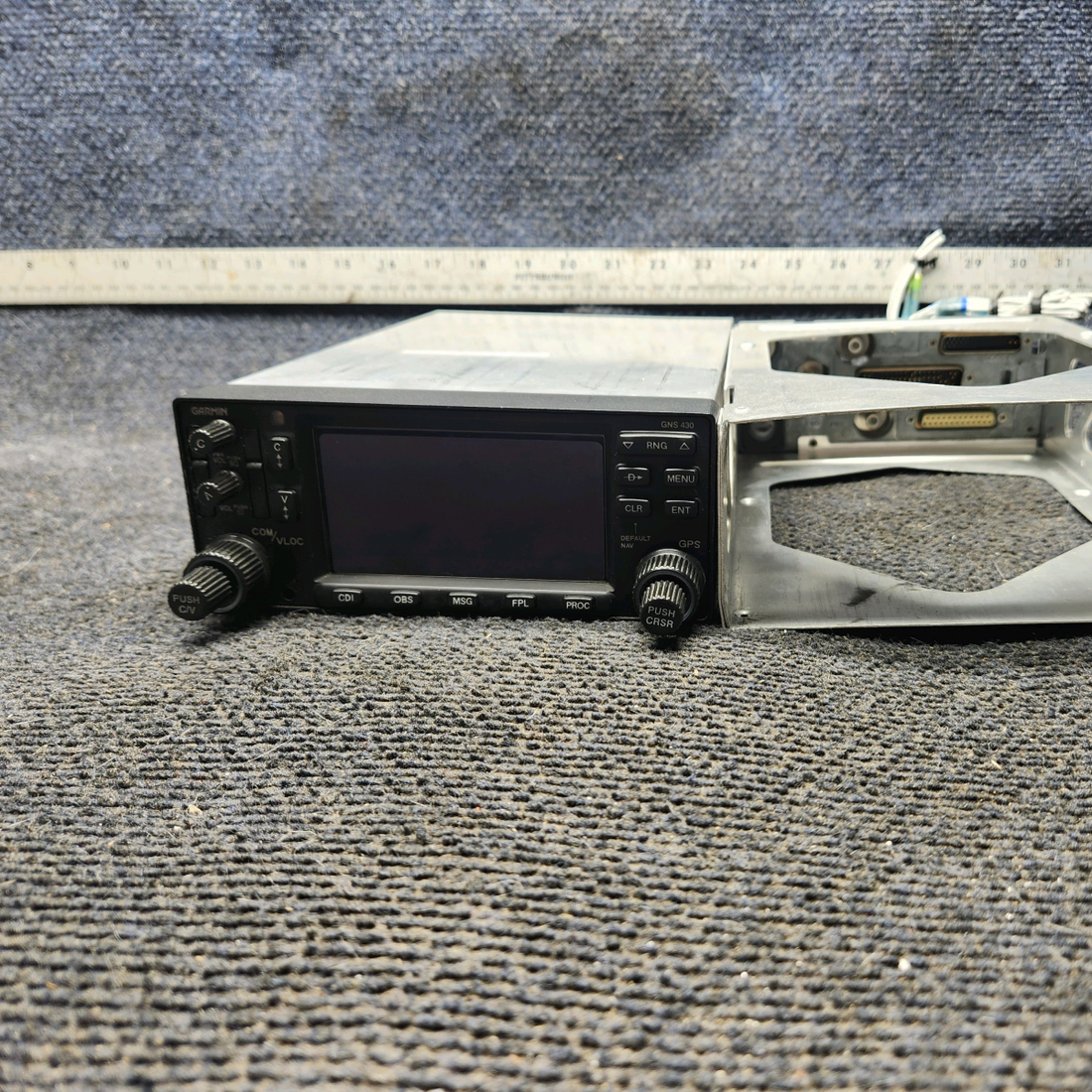 Used aircraft parts for sale, 011-00280-10 Garmin GNS 430 cessna 172k Non-WAAS GPS/COM/NAV Unit with Tray and Connectors