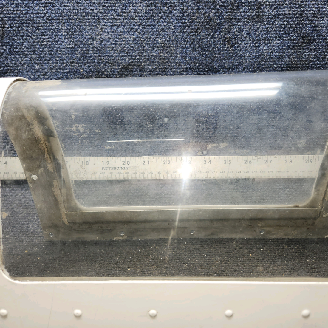 Used aircraft parts for sale, 0523115, 0523115-3, 0523115-5 Cessna 172E Landing Light Lens & Retainer Assembly