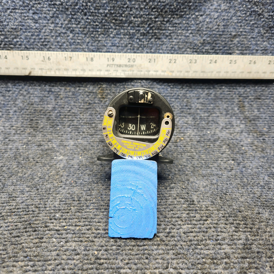 Used aircraft parts for sale, C2400L4P1B Airpath Beechcraft F33A COMPASS ASSEMBLY LIGHTED (VOLTS: 14)
