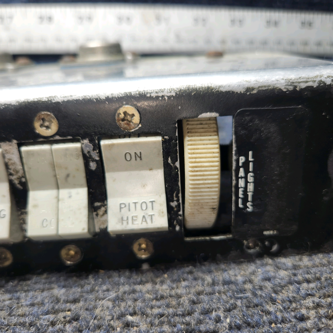 Used aircraft parts for sale, 35212-000 piper PA-28-181 Switch Panel Assembly