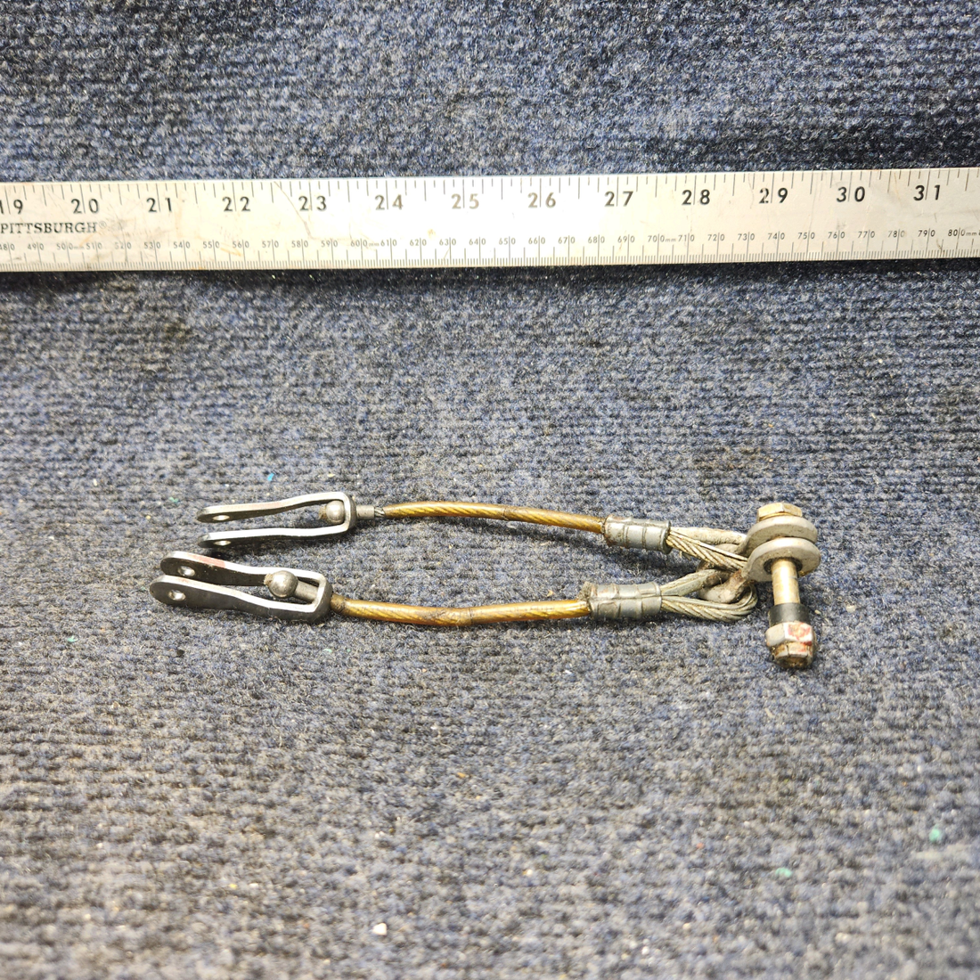 Used aircraft parts for sale, 65774-000 PIPER PA28-140 Cable Assy Seatbelt Attach - Rear Center